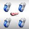 Service Caster 3.5 Inch SS Blue Polyurethane Wheel Swivel Bolt Hole Caster Set SCC-SSBH20S3514-PPUB-BLUE-4 - alternate 3